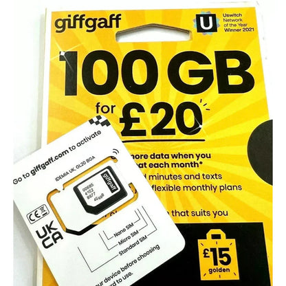 Giff Gaff UK Original Sim OTP, Signals 100% Working in Pakistan