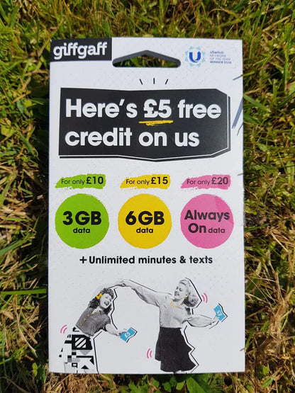 Giff Gaff UK Original Sim OTP, Signals 100% Working in Pakistan